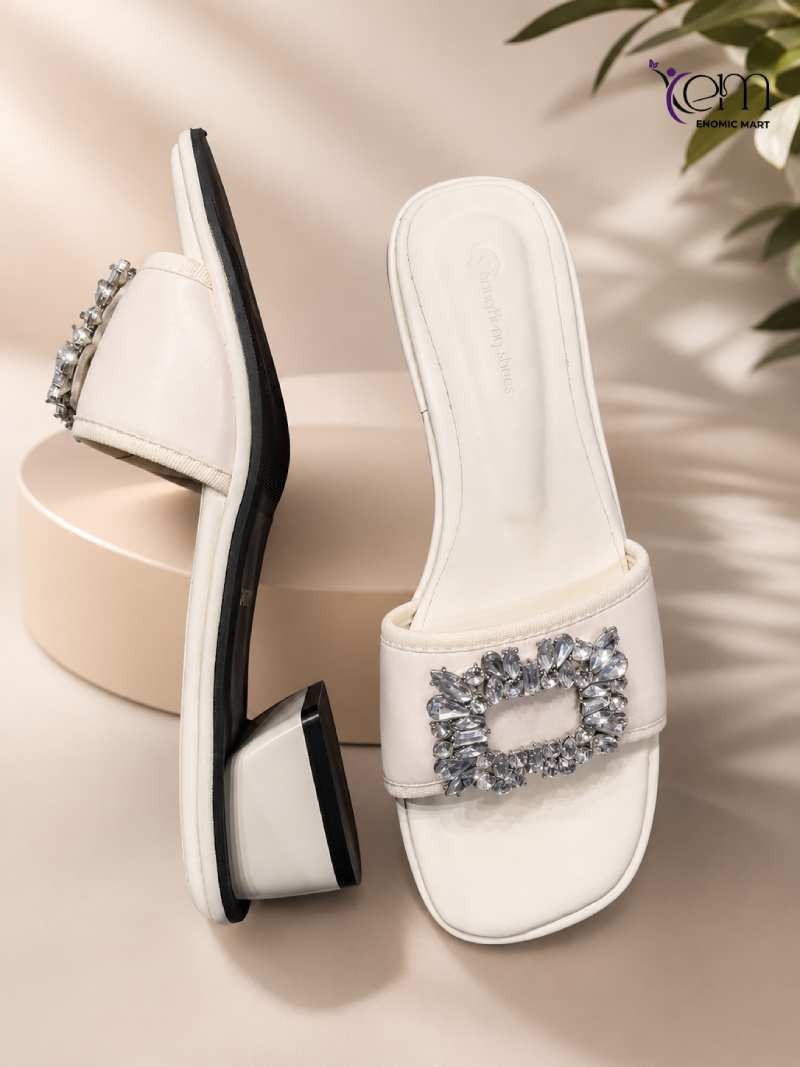 Elegant Girls' Outdoor Semi-Slippers Square Head thumbnail 2