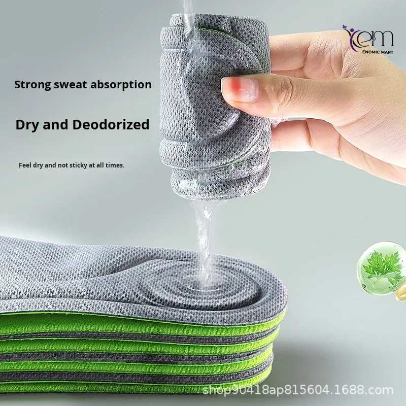anti-odor, sweat-absorbing sports insoles