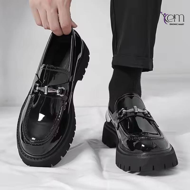 New Arrival Men's Patent Leather Loafers Dress Shoes