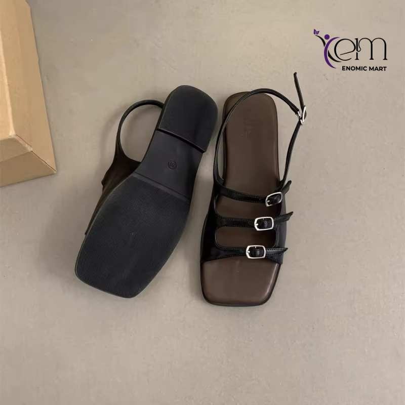 Bottom Velcro Open Toe Beach Sandals