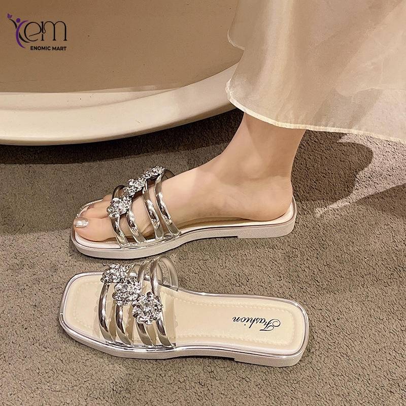 Sandals for Women Wearing Summer Rhinestone thumbnail 3
