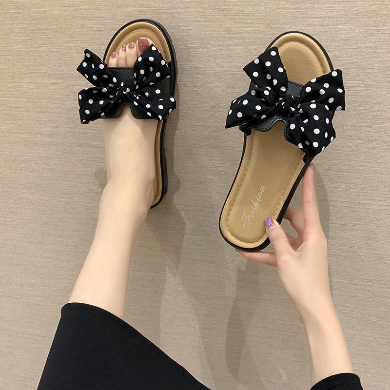 Ballet Flat Slip-On Bow Tie Slippers