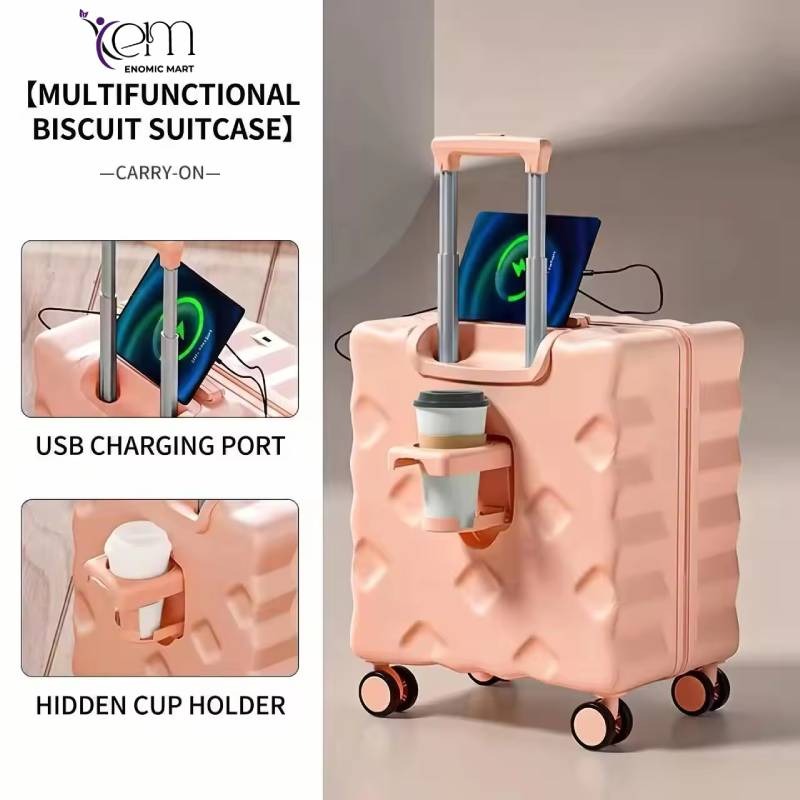 Unisex ABS 18-Inch Business Outdoor Fashionable Cabin Suitcase thumbnail 2