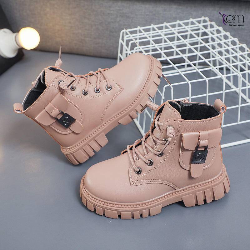 Unisex British Style Short Boots for Kids Autumn and Winter