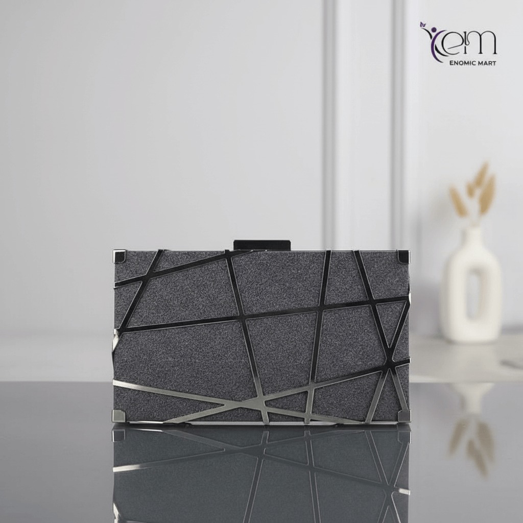 Ladies  Clutch Bag Mini Gold Acrylic Cage Handbag thumbnail 3