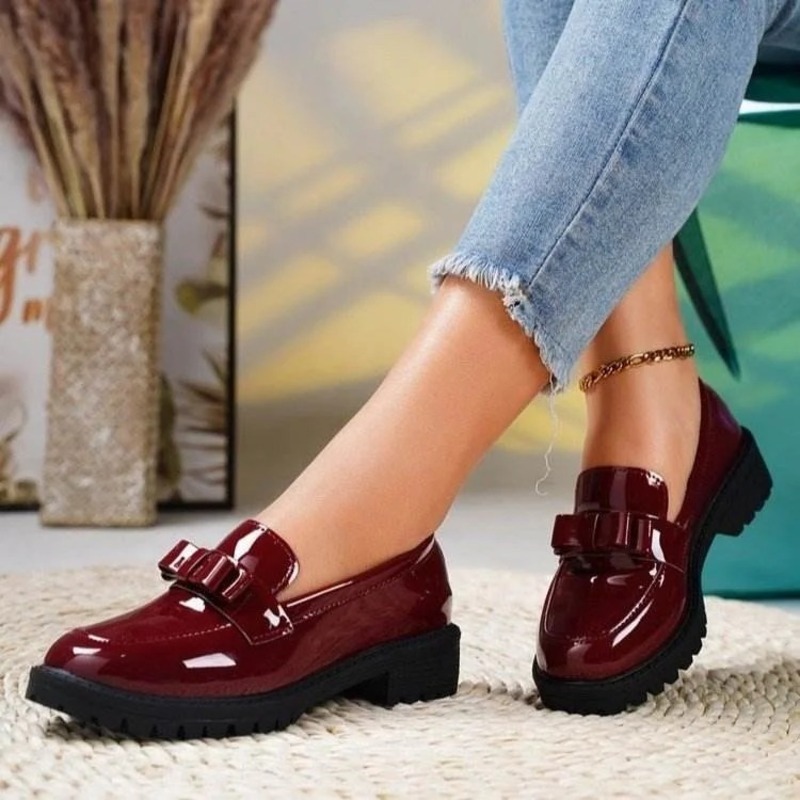British Style Foreign Trade Women's Low-top Loafers
