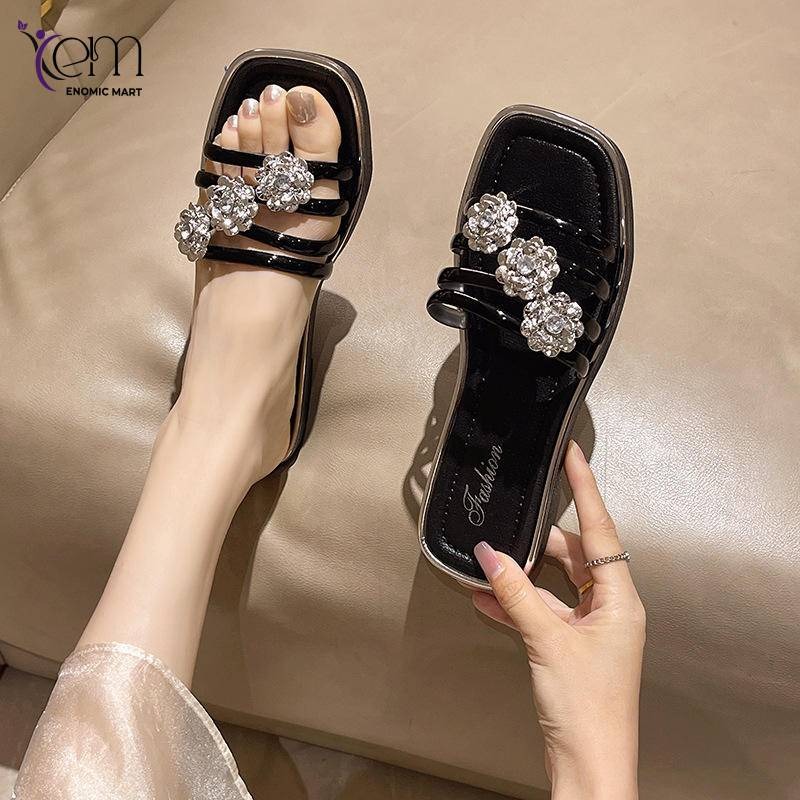 Sandals for Women Wearing Summer Rhinestone