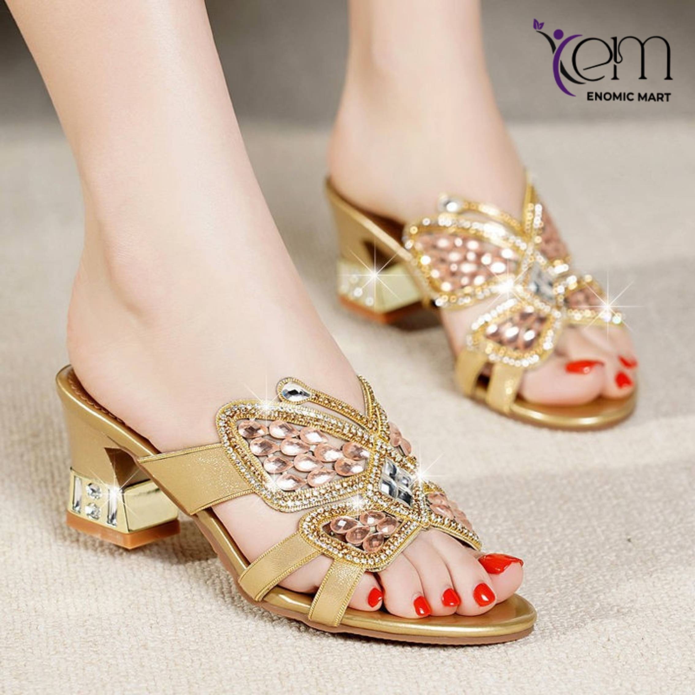 Cross-border chunky heel women's sandals
