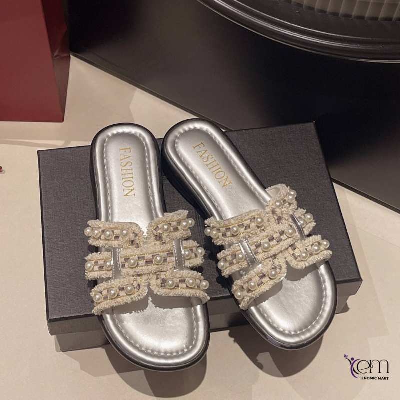 New Style Pearl Slippers-women's Model.Summer Breathable thumbnail 2