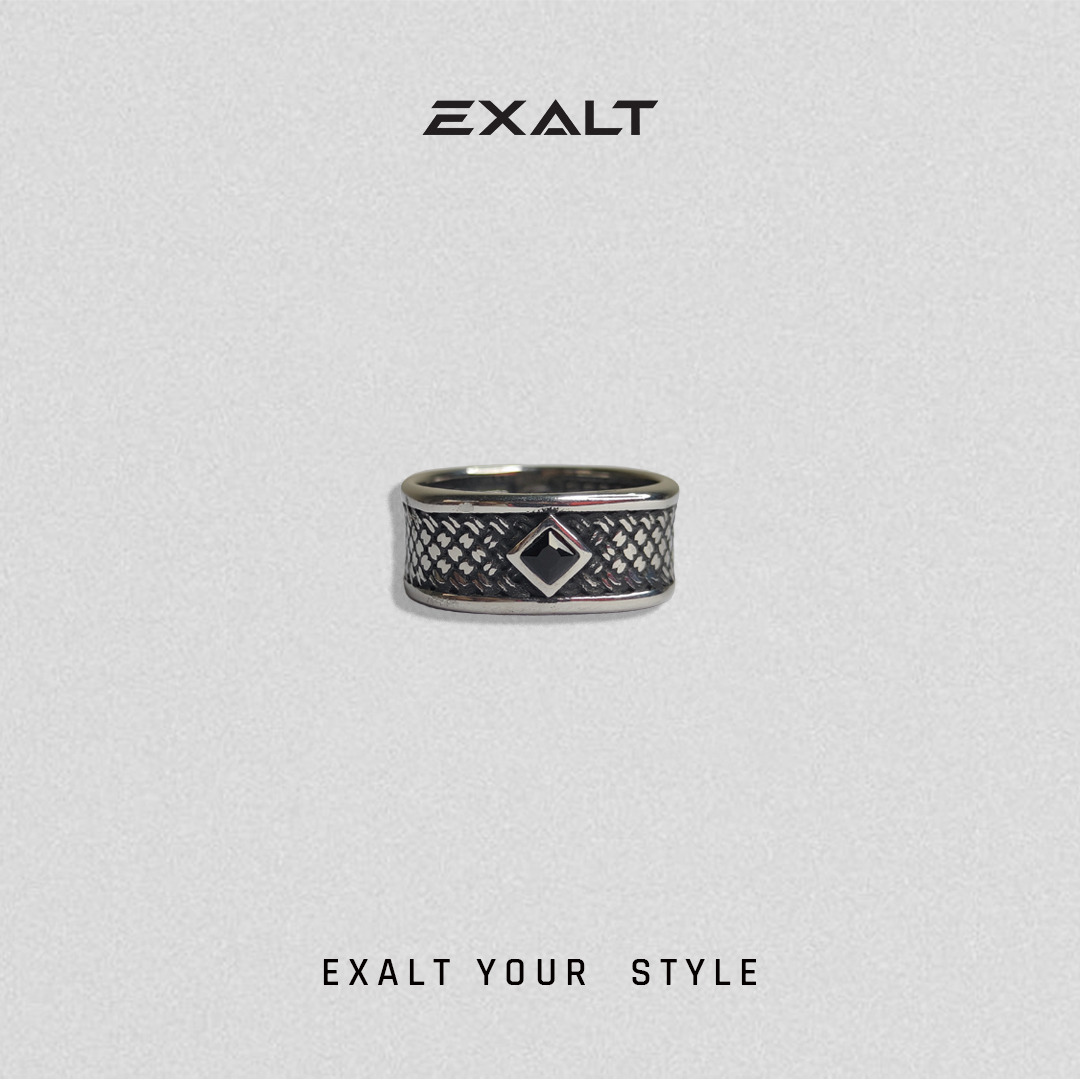 Geometrix Black Onyx Ring for Men