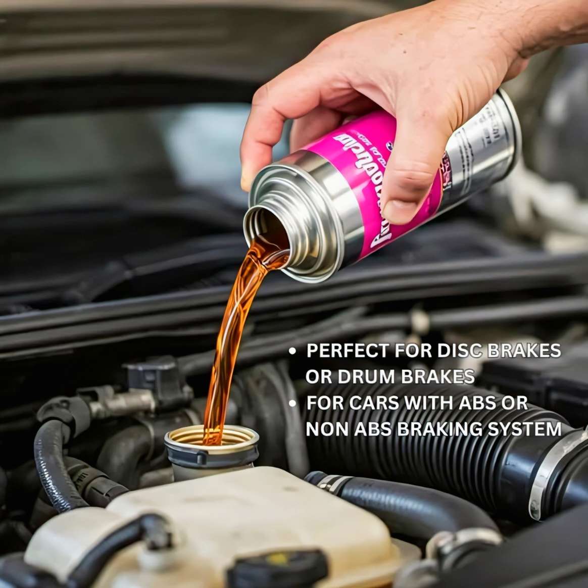Flamingo Brake Fluid DOT 4 – High-Performance Synthetic Hydraulic Fluid for Safe and Reliable Braking, Flamingo 250ML Hydraulic Brake Fluid for Brake Maintenance thumbnail 4