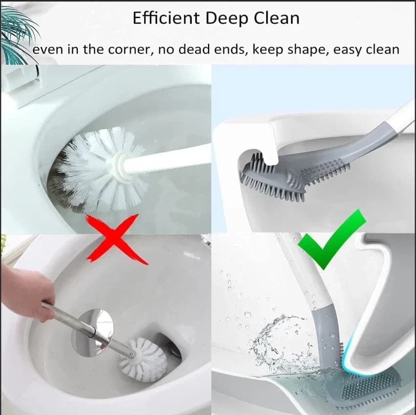 Golf Brush Head Toilet Cleaning Brush – Long Handle Silicone Toilet Brush thumbnail 8