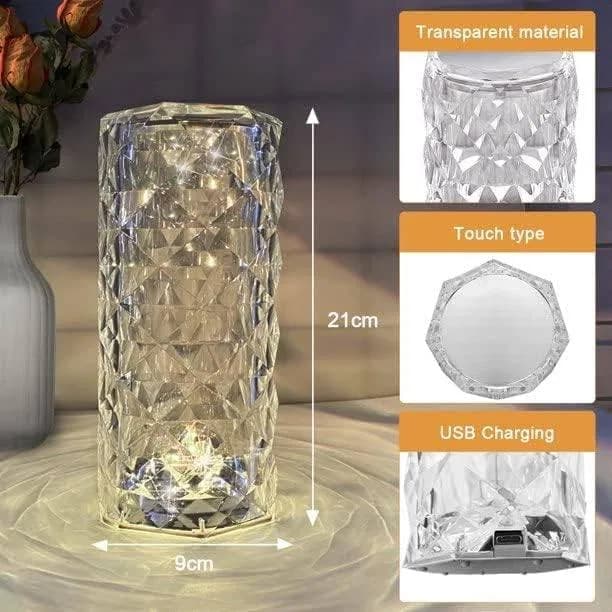Led Crystal Diamond Table Lamps thumbnail 3