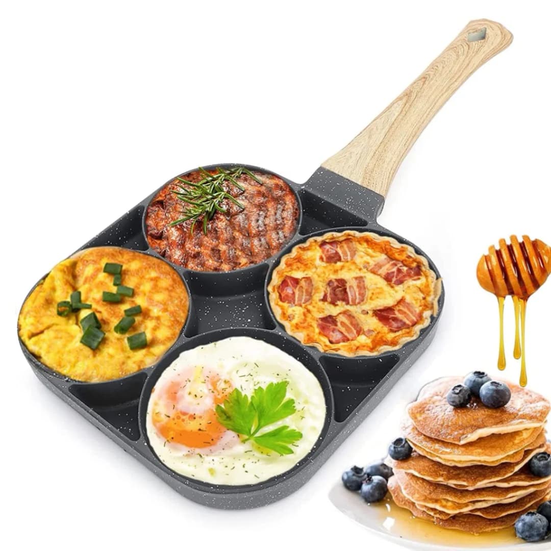 Breakfast Frying Pan, Nonstick Egg Frying Pan, 4-in-1 Nonstick Pan, Cooking Fry Pan for Breakfast