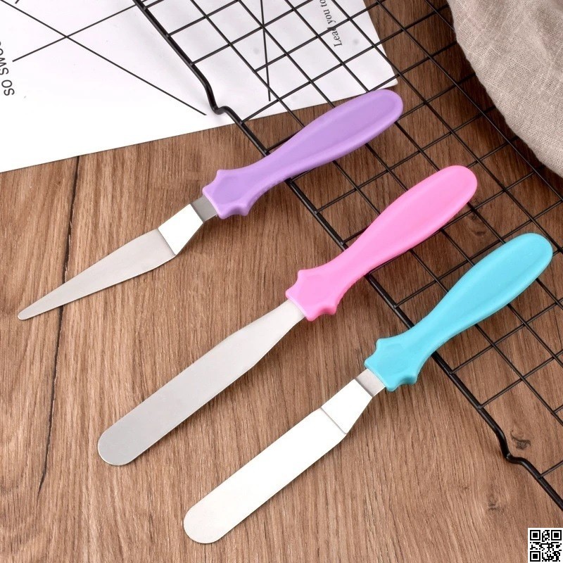 3 Pcs Stainless Steel Cream Spatula Set – Butter, Fondant & Cake Smoother Tools thumbnail 2