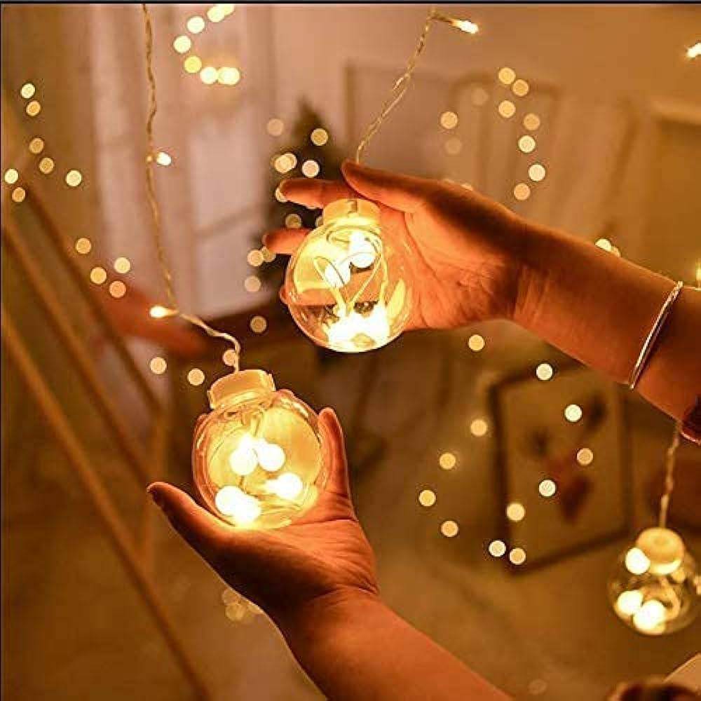 Wish Ball LED Curtain Fairy Light (12 Balls, 108 LEDs) | Warm White Decorative Curtain Light thumbnail 5