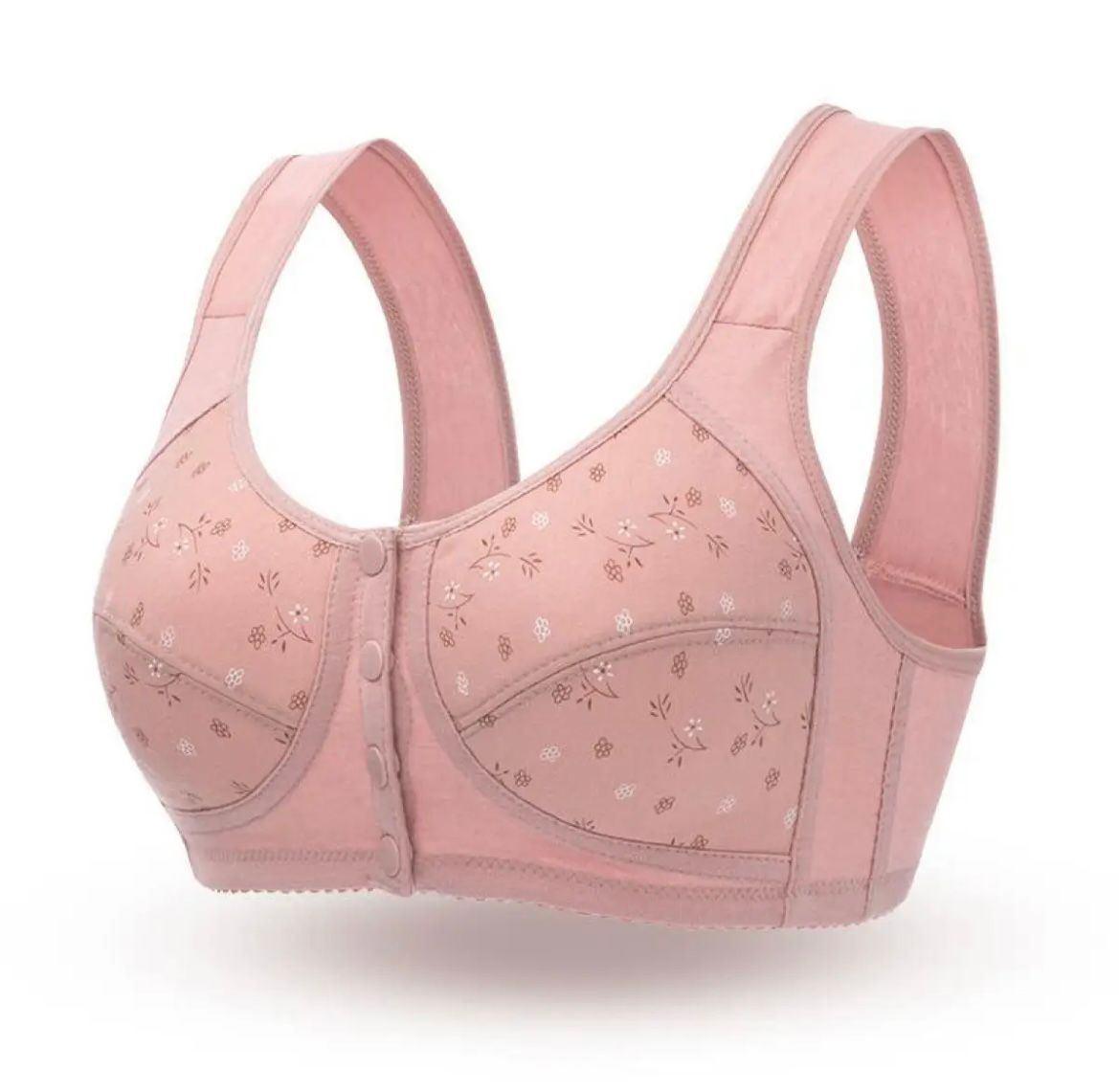 Front Button Nursing Bra for Women – Pure Cotton Front Closure Bra, Ultra Soft Maternity & Feeding Bra, Full Coverage Wireless Yoga Sports Bra thumbnail 5