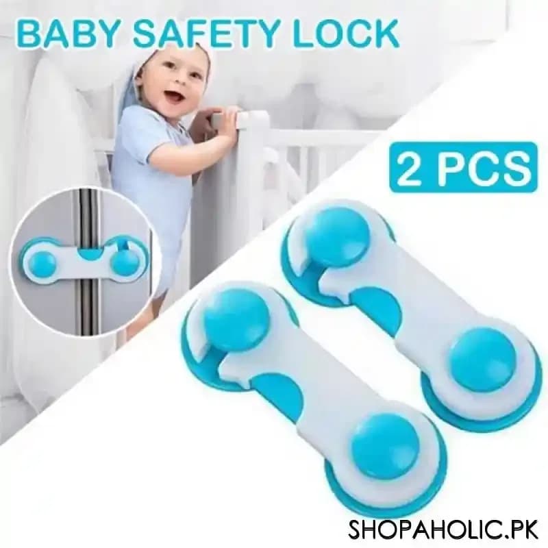 2Pcs Refrigerator Door Lock, Fridge Door Lock, Multi-function Children Security Protector thumbnail 4