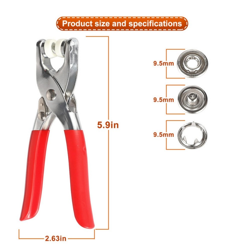Tich Button Machine, Snap Button Attaching Machine | Automatic Stainless Steel Button Press with 100 Free Buttons thumbnail 10