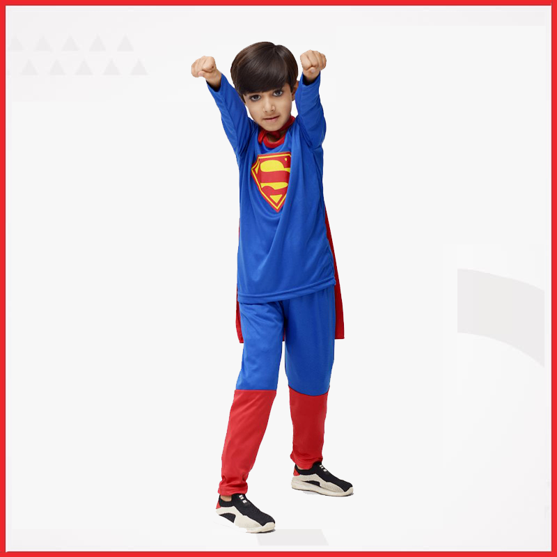 Superman Costume for Kids | Super Man Dress Suit for Boys 2-10 Years thumbnail 4