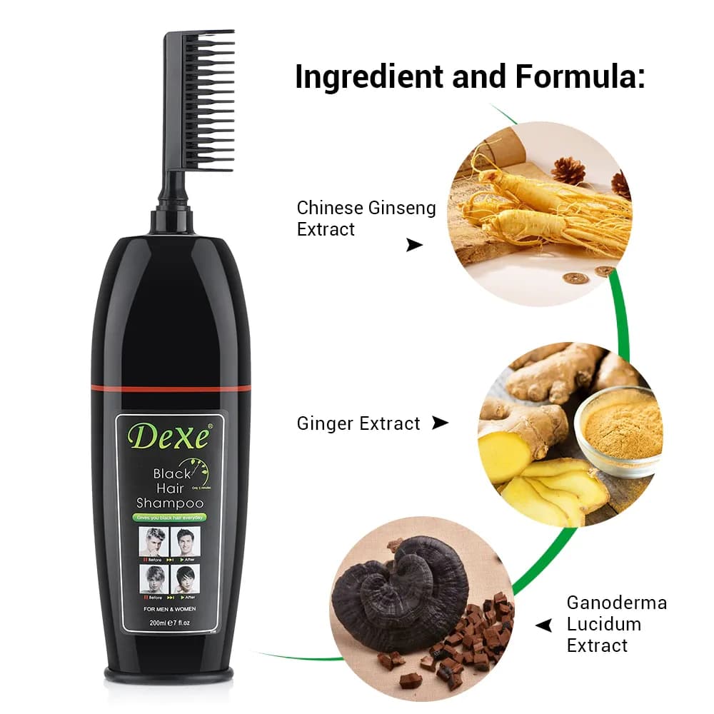 Dexe Black Hair Shampoo 200ml thumbnail 4