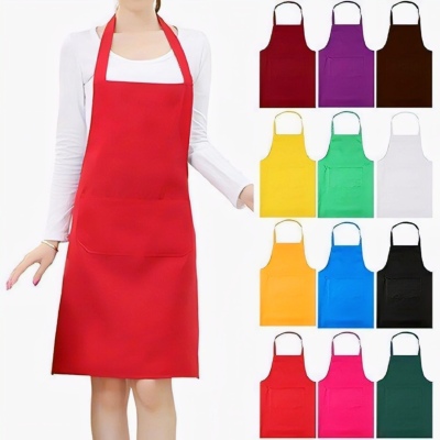 Durable Kitchen Apron – Twill Fabric Adjustable Cooking Apron with Pocket