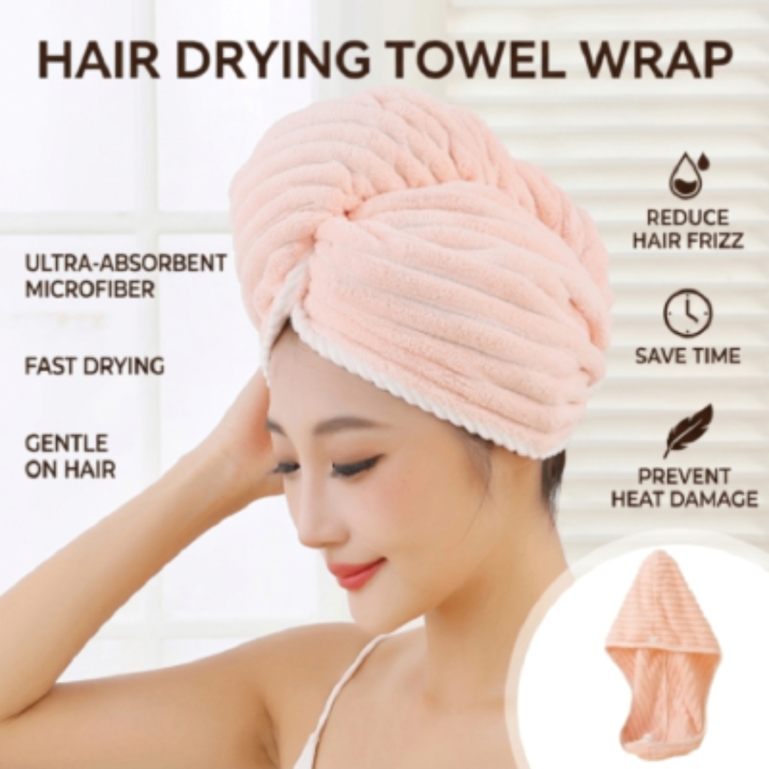 Super Absorbent Microfiber Hair Towel Quick Dry Hair Wrap Cap for Women Fast Drying Hair Turban Bangladesh