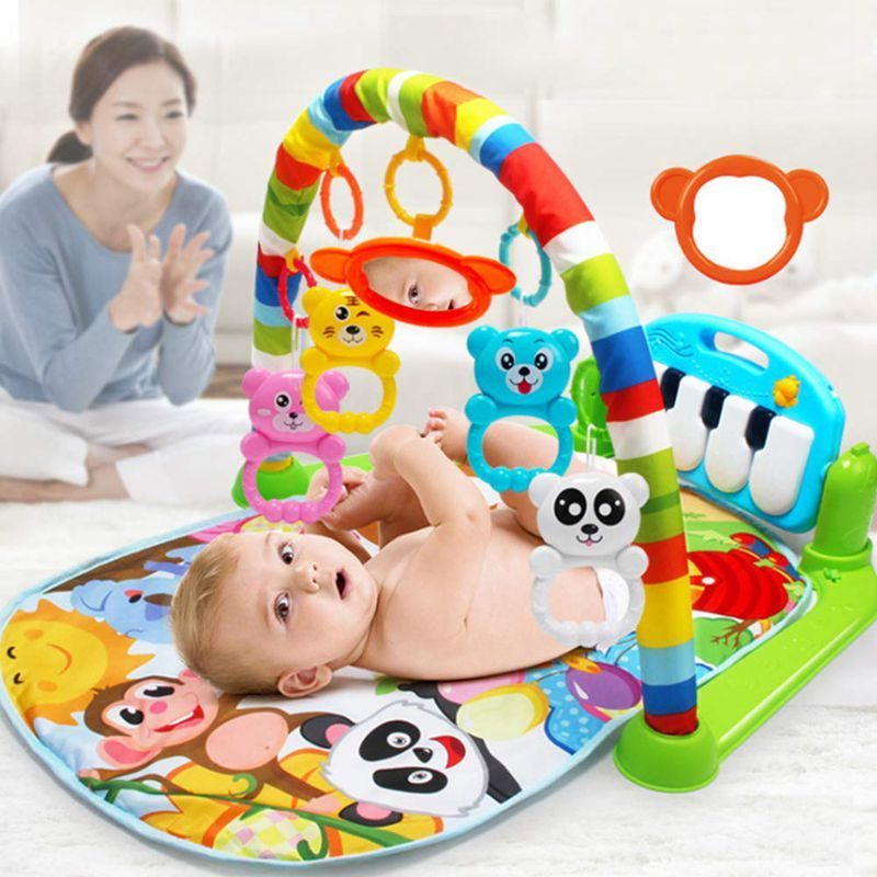 Baby Gym Play Mat Activity Center | Kick and Play Piano Gym Mat with Music & Lights for Newborn to Toddler
