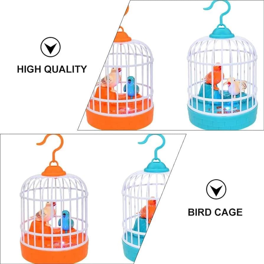 Talking bird, Bird Singing Toys, Mini Voice Control Induction Small Bird Cage Toys thumbnail 3