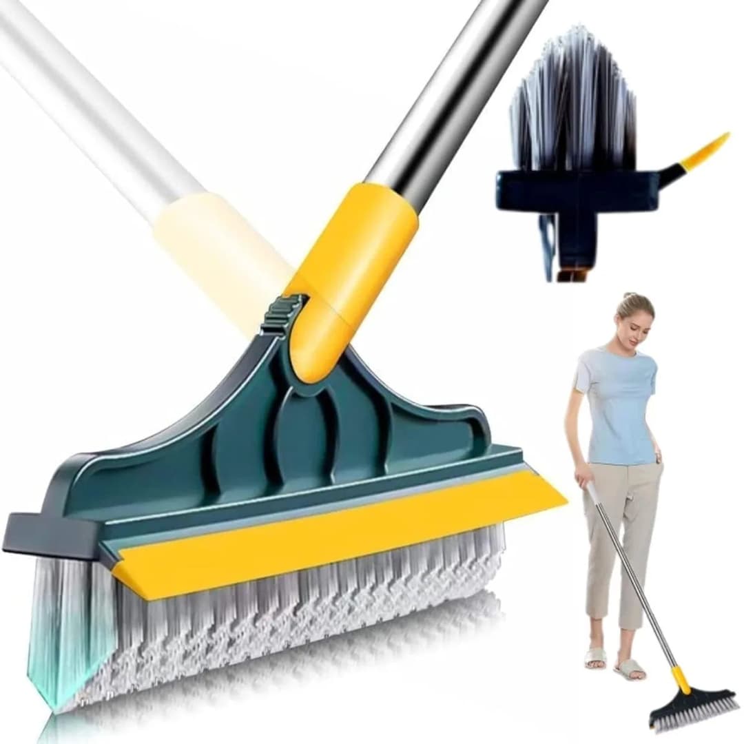 3 in 1 Cleaning Brush with Long Handle 180° Rotate Floor Brush Bathroom Tile Cleaning Brush