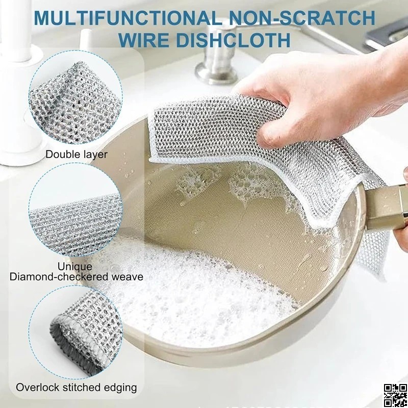 Magic Dish Cloth 3Pcs – Multi-Purpose Kitchen Cleaning Sponge
