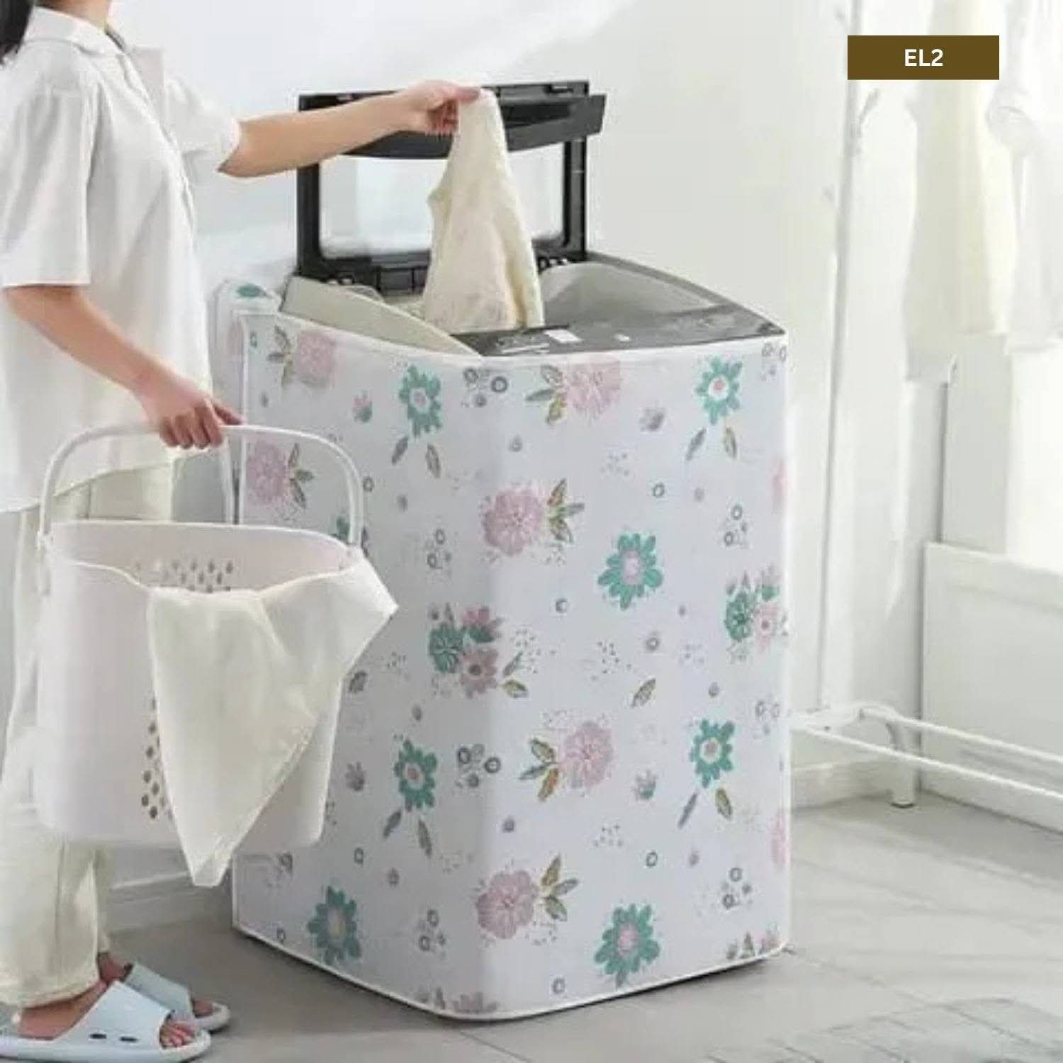 10kg Waterproof Washing Machine Cover - Top Loading PEVA Dust Protector