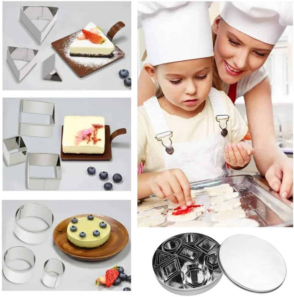 12pcs Stainless Steel Cookie Cutter Set – 4 Shapes Biscuit Cutter thumbnail 6