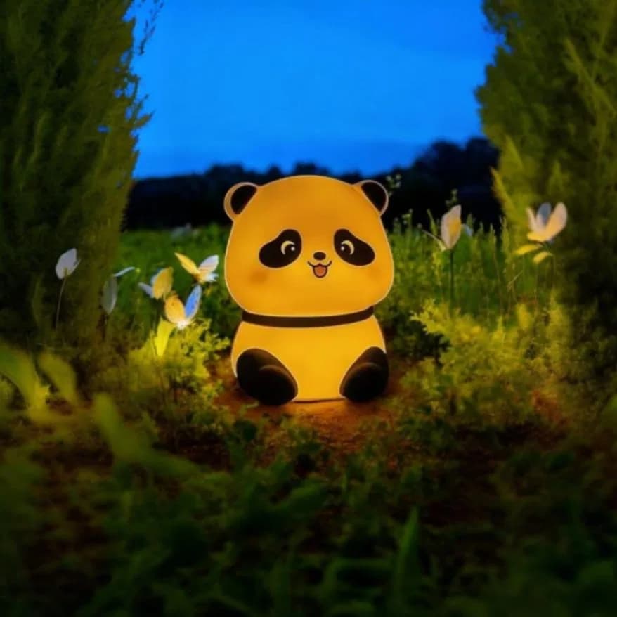 Panda LED Night Light Living Room Cute Panda Plastic Lamp Bedside Decor Creative Kids Night Light Birthday Gift Cake Decor thumbnail 6