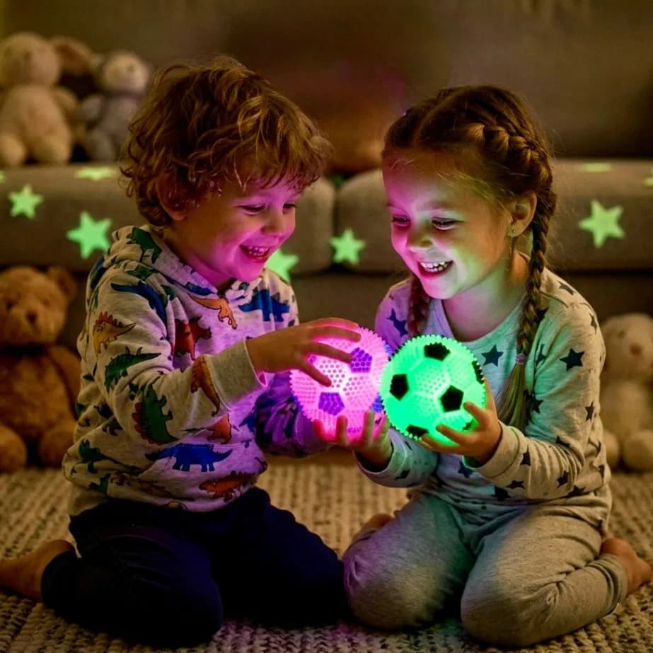 Flashing Ball, Spicky Squeeze Sound Bouncing Ball with Flashing LED Lights-Kids Ball Toy thumbnail 2