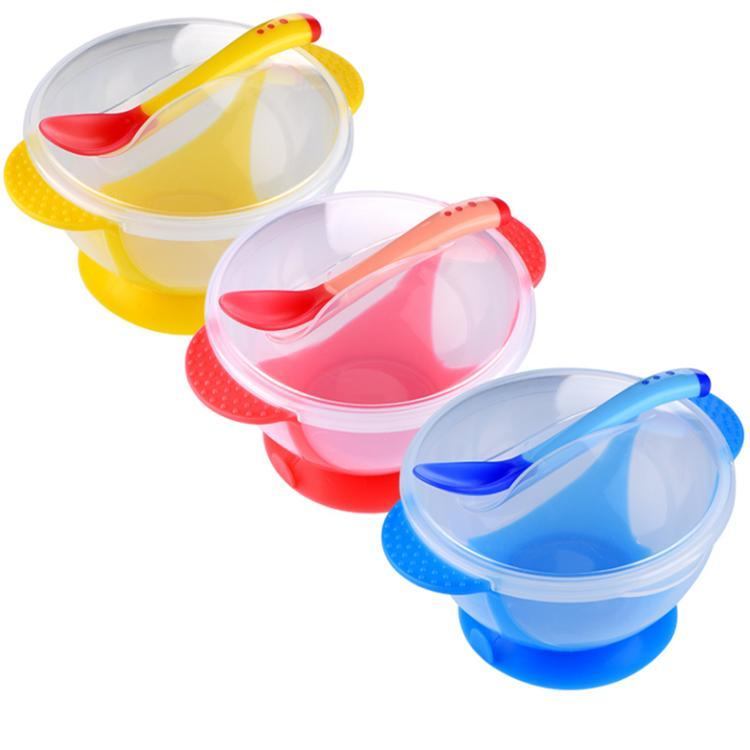 Baby Feeding Spoon and Bowl Set with Suction Base – Silicone Baby Feeding Bowl with Spoon thumbnail 4