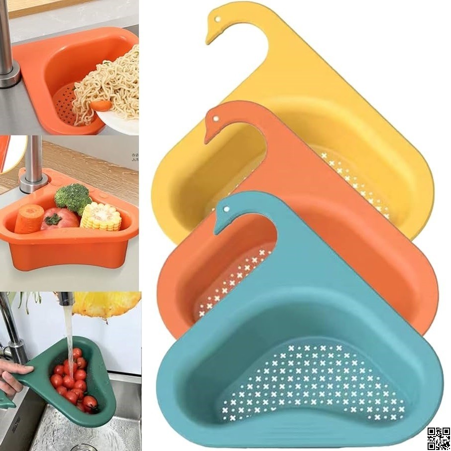 Swan Shape Sink Drain Basket – Multifunction Kitchen Sink Hanging Strainer