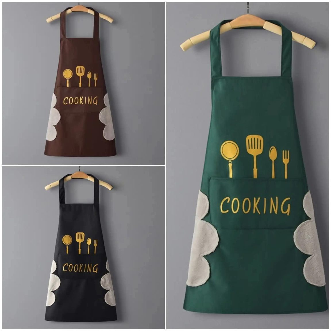 Kitchen Cooking Apron – Waterproof & Anti-Oil Polyester Apron for Home & Restaurant Use thumbnail 10