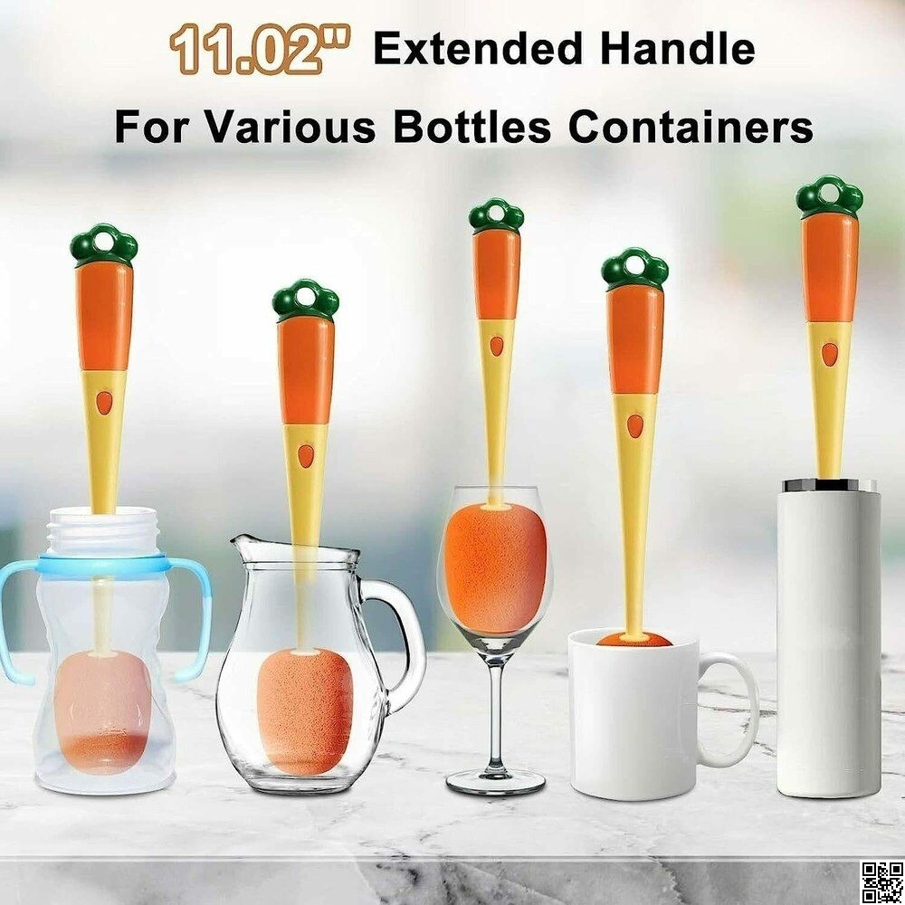 3 in 1 Multi Bottle Cleaning Sponge Brush – Kitchen & Bottle Cleaner thumbnail 7