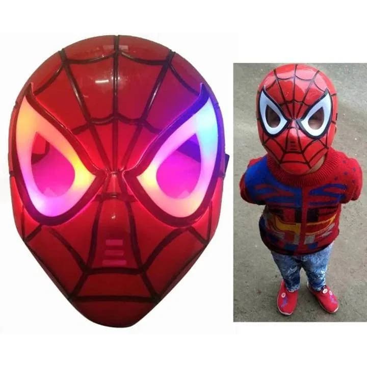 Led light Spiderman Face Mask for children thumbnail 3
