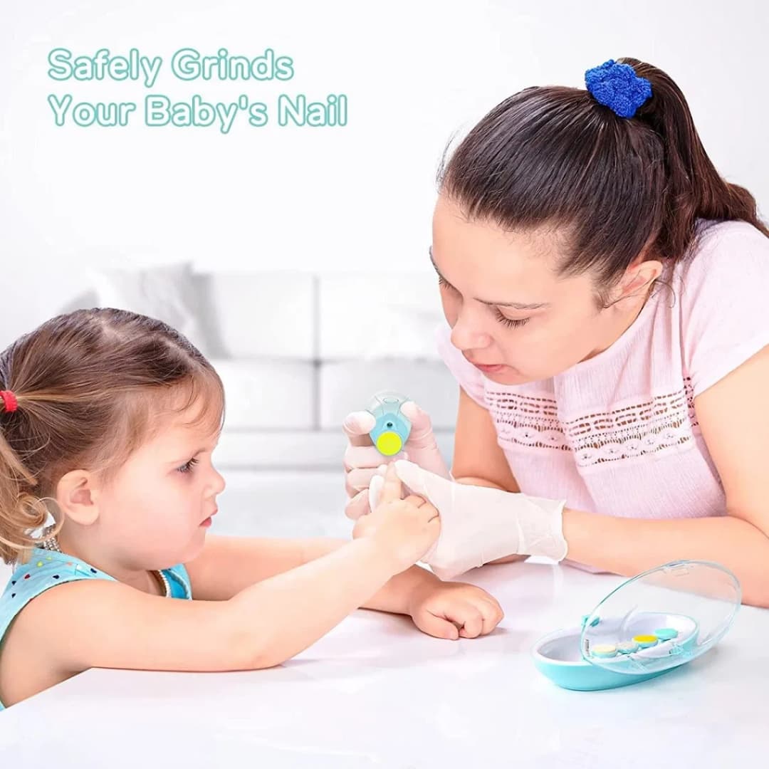 Electric Baby Nail Trimmer with 6 Grinding Heads – Safe Painless Newborn Nail Filer Manicure & Pedicure Kit thumbnail 2