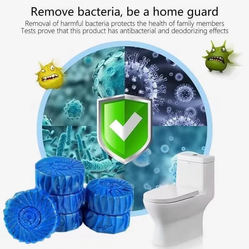 Automatic Flush Toilet Bowl Cleaner Tablets + 10 Pcs Tablets Bathroom Toilet Tank Cleaner thumbnail 7
