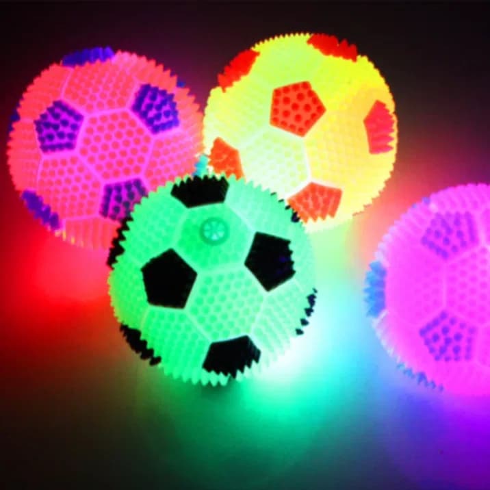 Flashing Ball, Spicky Squeeze Sound Bouncing Ball with Flashing LED Lights-Kids Ball Toy thumbnail 5