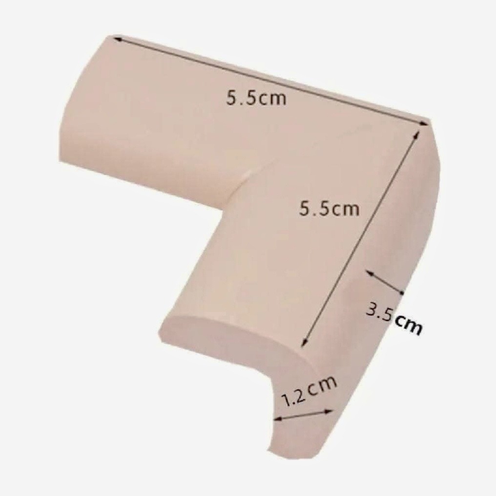 Baby Proofing Corner Guards (4 Pack Set) - 8mm Thick Soft Foam Furniture Corner Protector thumbnail 3