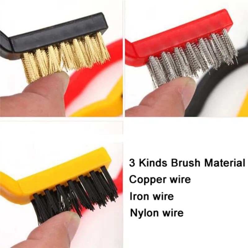 3pc Wire Brush Set, 3 Pcs Stainless Steel Wire Brush Set Cleaning Tool Kit thumbnail 7