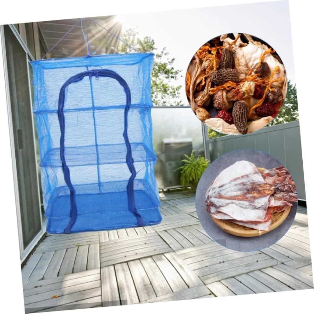 Foldable 4-Layer Food Drying Net, Multi-layer Hanging Food Dryer – ঝুলন্ত মাছ ও খাবার শুকানোর জন্য পারফেক্ট সমাধান! thumbnail 2