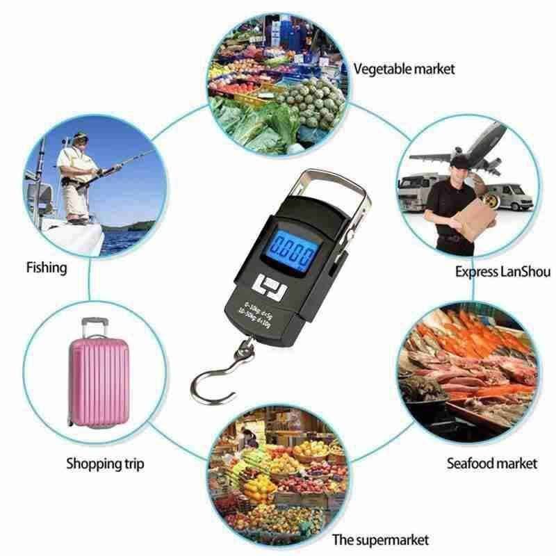 Digital Hanging Weight Scale – Portable Electronic Hook Scale (50kg) thumbnail 6