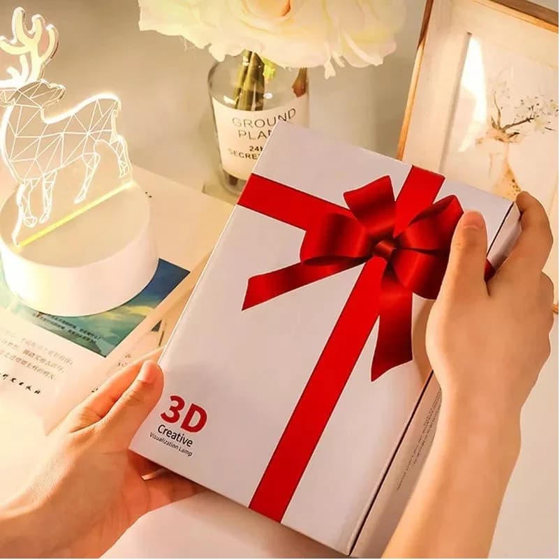 Romantic I Love You In Loving Heart 3D Visual Lamp Optical Illusion Night Light Valentine'S Day Gift Wedding Decor Desk Lamp - Table Lamp thumbnail 5