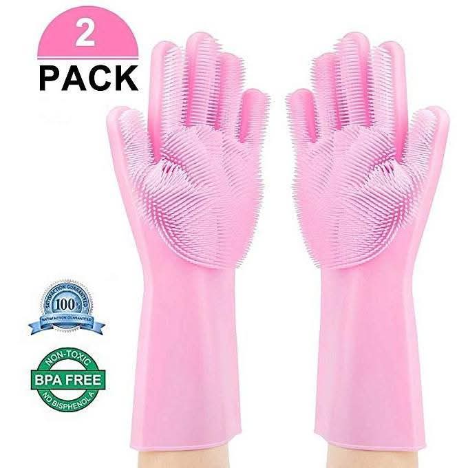 Silicone Dish Washing Gloves – Waterproof & Flexible Kitchen Gloves for Safe Dish Cleaning