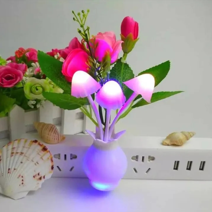 Romantic LED Mushroom Night Light with Auto Sensor – 7 Color Changing Dream Light for Home Decor thumbnail 5
